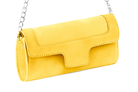 Handcrafted women's elegant clutch in premium yellow leather. Perfect for weddings, ceremonies, and parties.  
                Choose from our luxurious collections of leather and fabric to perfectly match your clutches to your outfits.